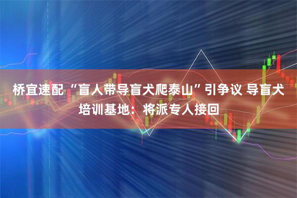桥宜速配 “盲人带导盲犬爬泰山”引争议 导盲犬培训基地：将派专人接回